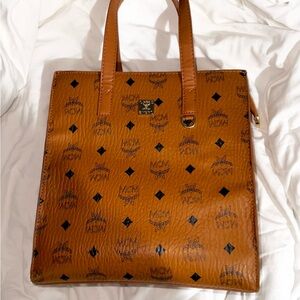 MCM KLASSIK VISETOS Light Brown Leather Bag